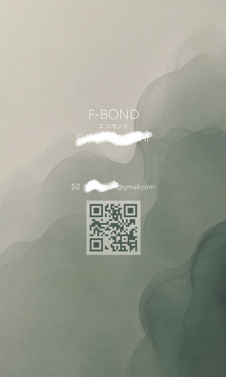 F-BOND business card back design